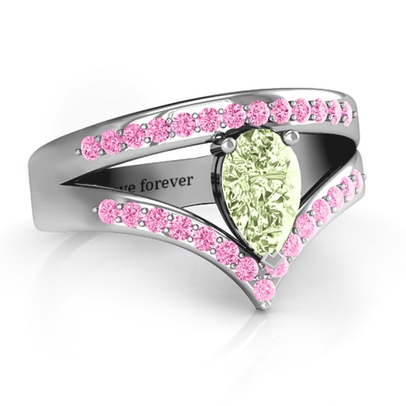 Point Of Elegance Ring Point Of Elegance Ring with pear-cut centre stone and accent stones