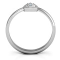 Pomegranate Ring with Chai Symbol Pomegranate Ring with Chai symbol and round stone