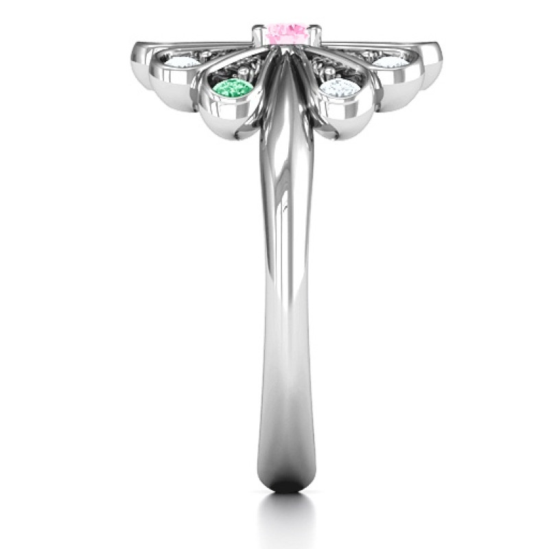 Pretty As A Peacock Ring View Pretty As A Peacock personalised birthstone ring view
