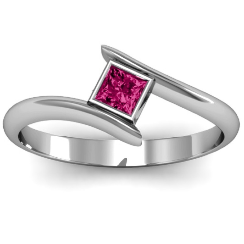 Princess Cut Bypass Ring - View 2 Princess Cut Bypass Ring product view