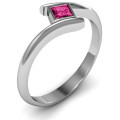 Princess Cut Bypass Ring - View 3 Princess Cut Bypass Ring product view