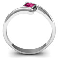 Princess Cut Bypass Ring - View 4 Princess Cut Bypass Ring product view