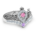 Queen Of My Heart Tiara Ring with crown-inspired stone setting
