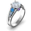 Radiant Love Ring with Collar Gems Radiant Love Ring with Collar Gems product image