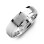 Raised Brush Centre Flat Polished Edges Men's Ring