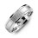 Ridged Men's Ring with Milgrain Edges
