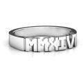 Roman numeral unisex graduation ring