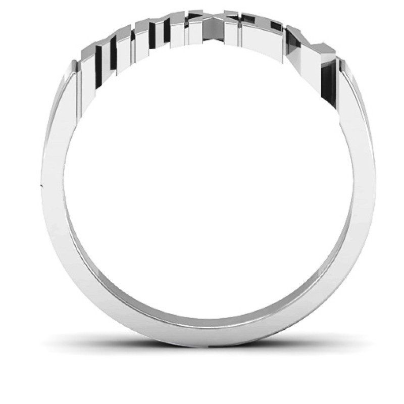 Roman numeral unisex graduation ring product image