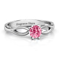 Round Solitaire Figure 8 Shank Ring product image