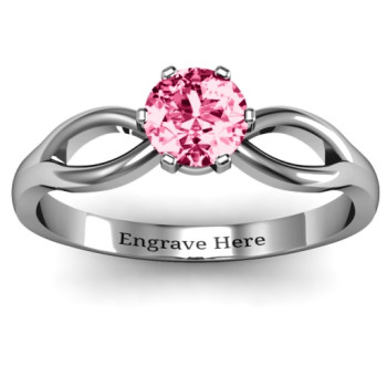 Round Solitaire Figure 8 Shank Ring Round Solitaire Figure 8 Shank Ring
