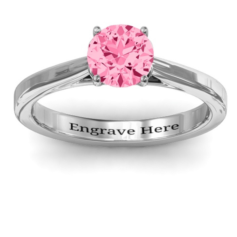 Royal Tulip Ring with Bezel Collar Stone Royal Tulip Ring with bezel collar stone product view