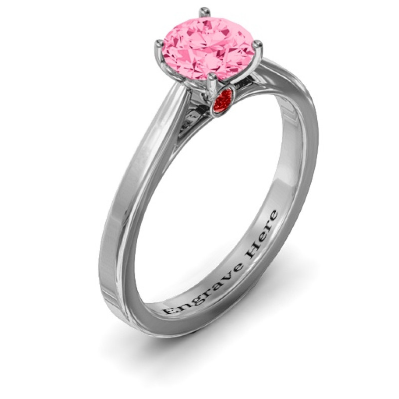 Royal Tulip Ring with Bezel Collar Stone Royal Tulip Ring with bezel collar stone product view