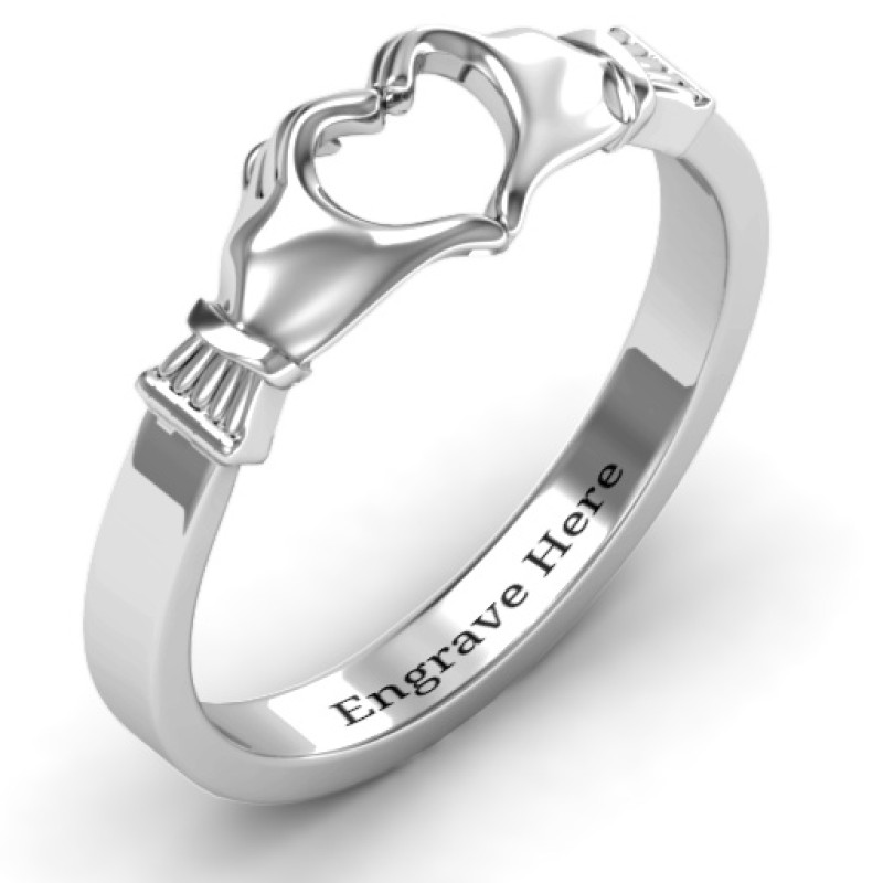 Sculpted Hand Heart Ring Alternate View Sculpted hand heart ring alternate view