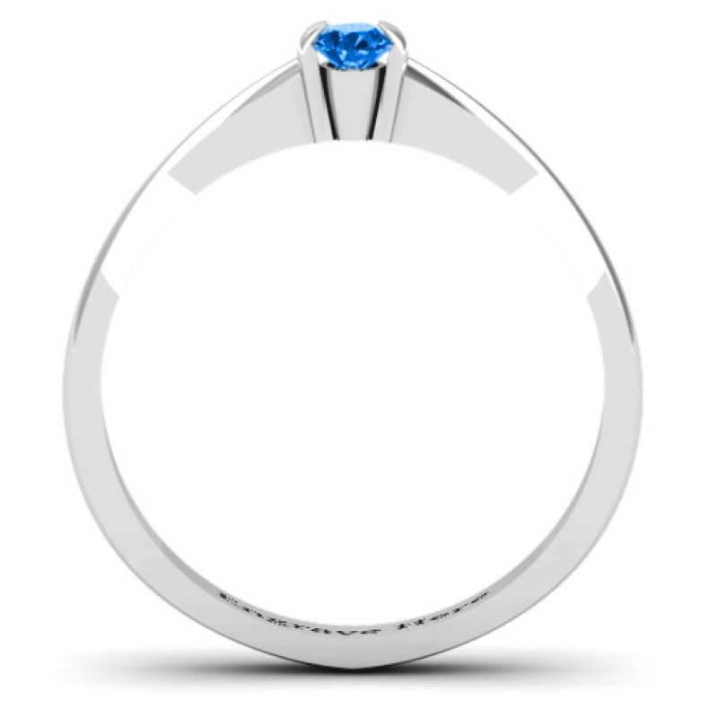 Semi Bezel Set Solitaire Ring Semi bezel set solitaire ring with a round centre stone