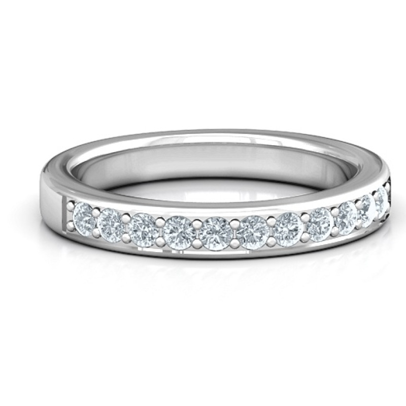 Shadow Band of Stones Ring Shadow Band of Stones Ring with a row of round stones