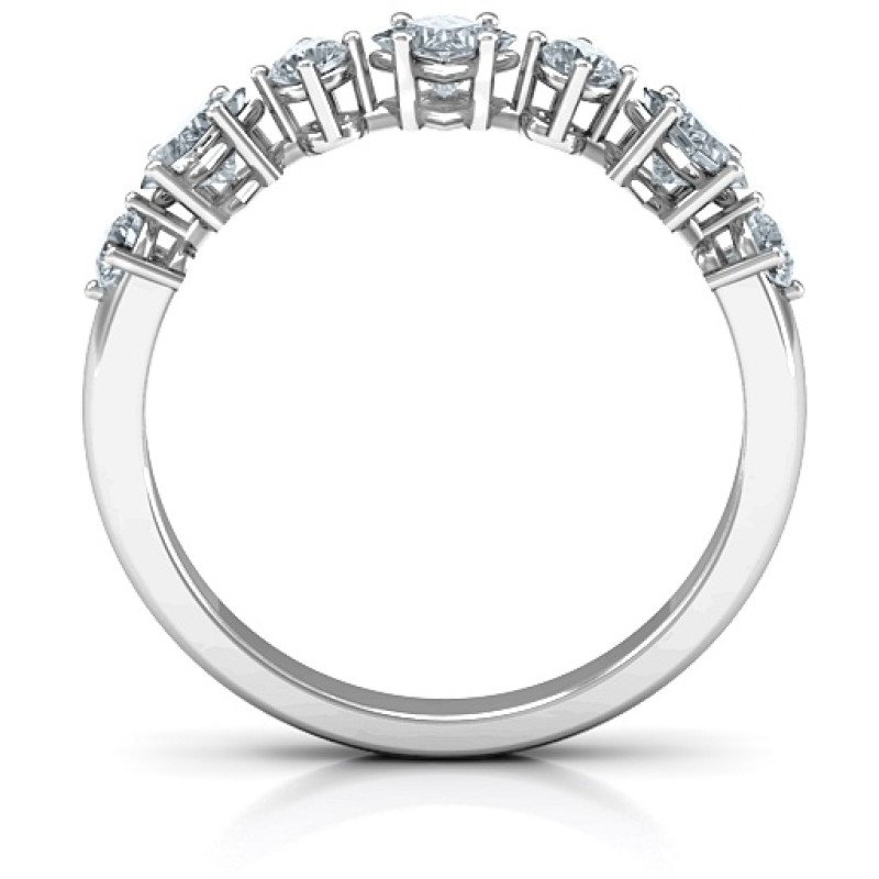 Shape of Her Heart Band Ring detail view
