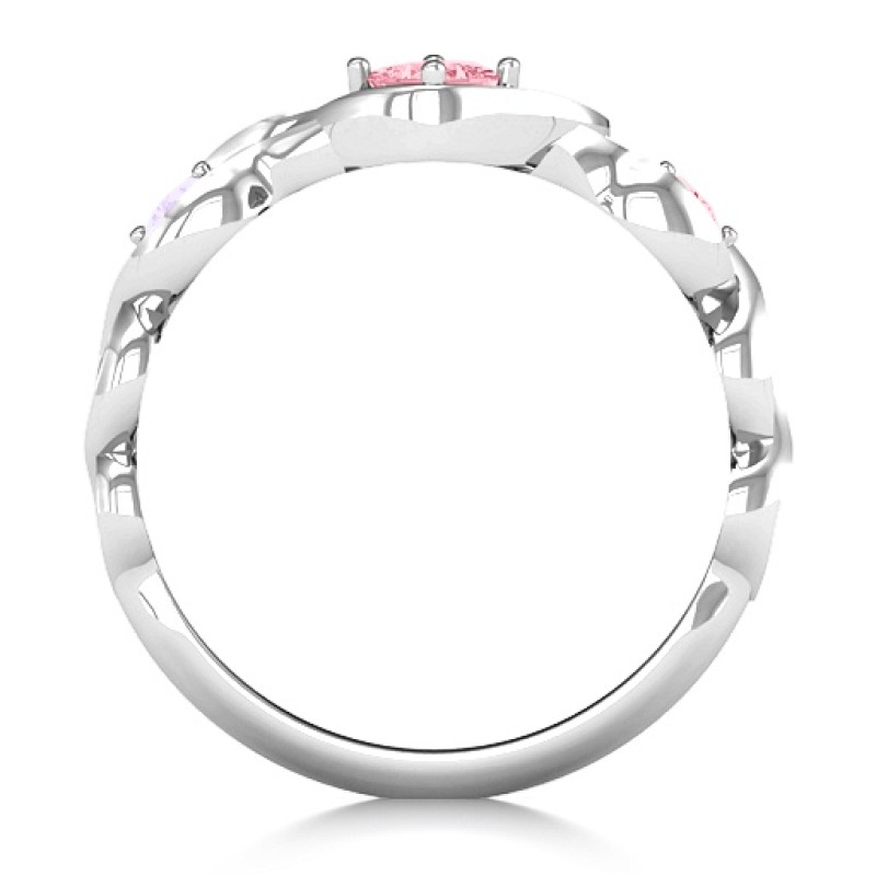 Shimmering Infinity Princess Stone Heart Ring product view