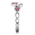 Shimmering Infinity Princess Stone Heart Ring product view