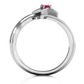 Shooting Star Ring with a round centre stone