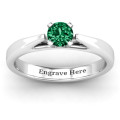 Ski Tip Solitaire Ring Ski Tip Solitaire Ring with round centre stone