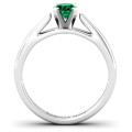 Ski Tip Solitaire Ring - Detail View Ski Tip Solitaire Ring detail view