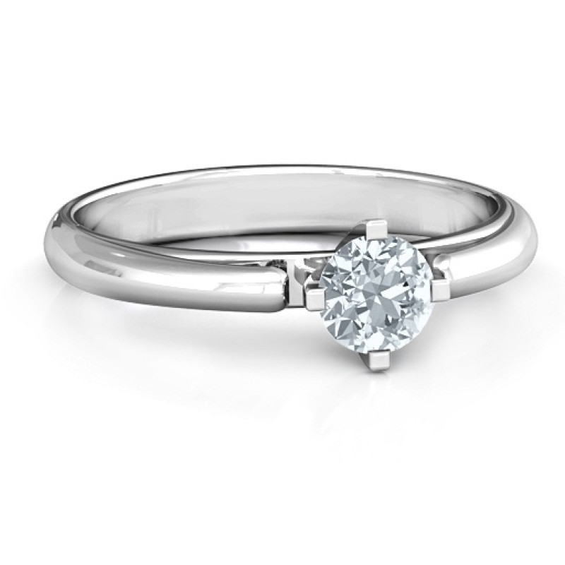 Ski Tip Solitaire Round Ring Ski Tip Solitaire Round Ring product image