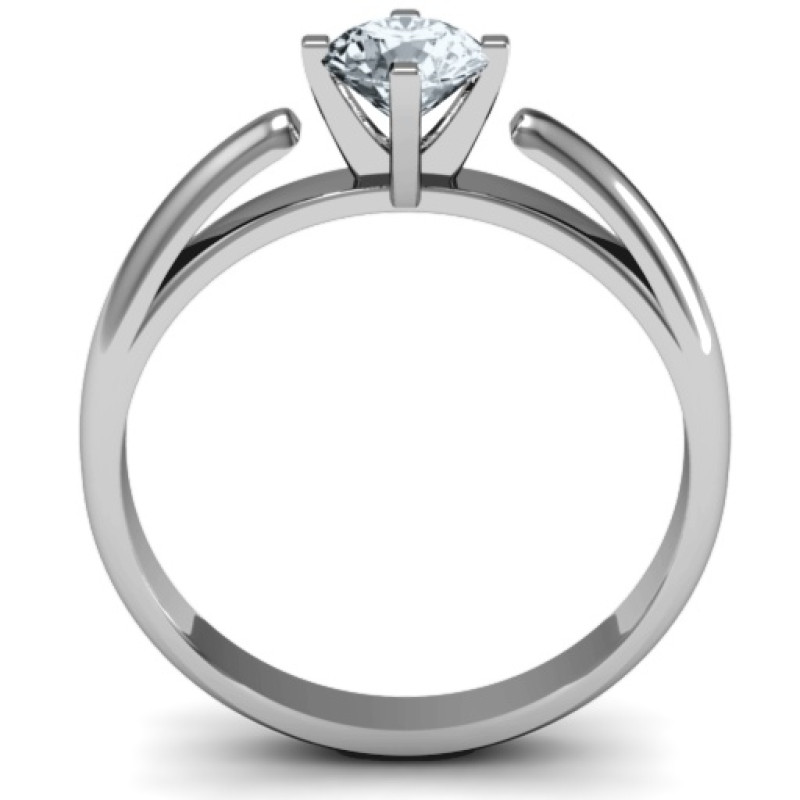 Ski Tip Solitaire Round Ring view Ski Tip Solitaire Round Ring product view
