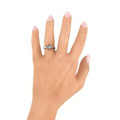 Small Engraved Monogram Heart Ring Small engraved monogram heart ring product view