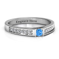 Solitaire Bridge Ring with Shoulder Accents Solitaire bridge ring with shoulder accent stones