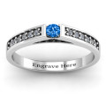 Solitaire Bridge Ring with Shoulder Accents Solitaire bridge ring with shoulder accent stones