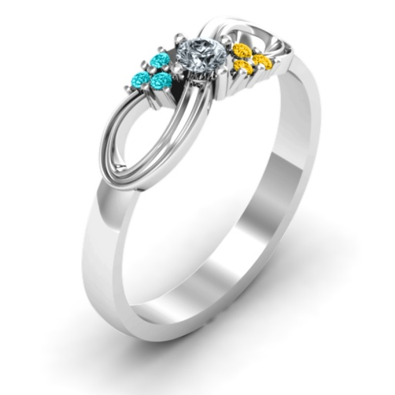 Solitaire Infinity Ring with Accents product view