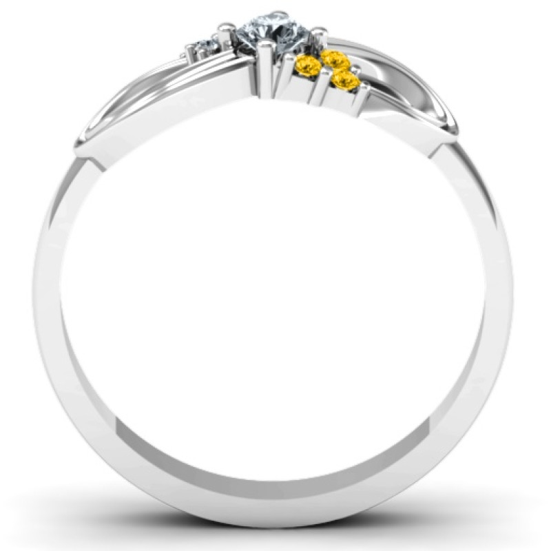 Solitaire Infinity Ring with Accents product view