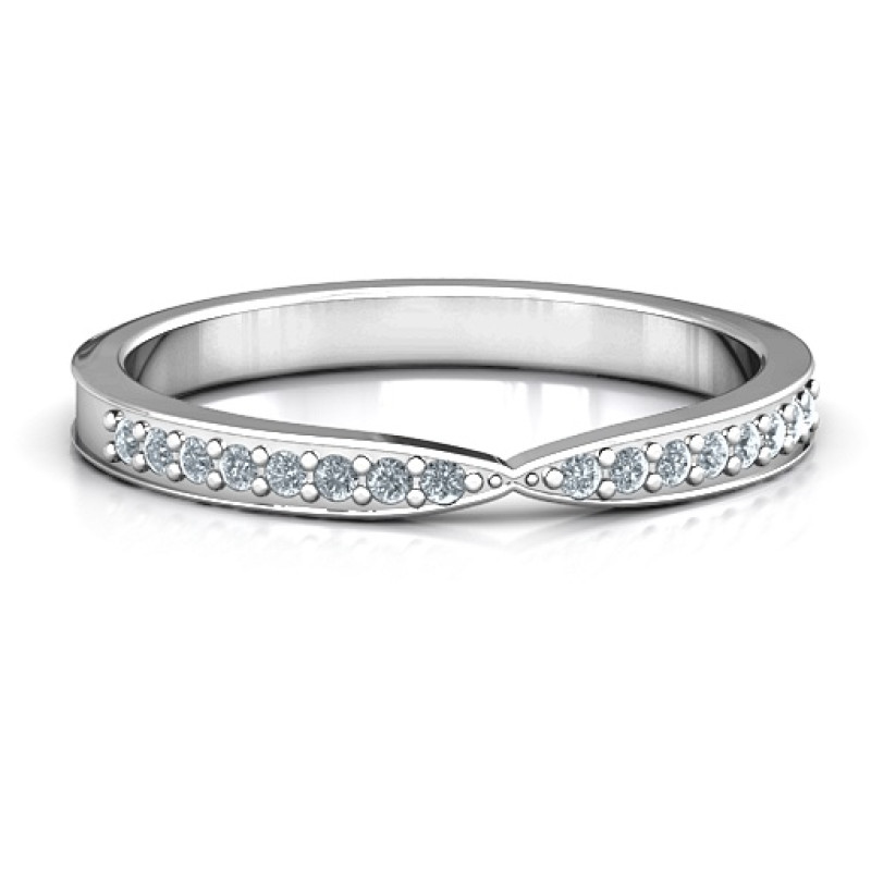 Sparkling Skitip Band personalised ring Sparkling Skitip Band personalised ring