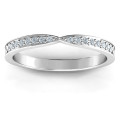 Sparkling Skitip Band product view Sparkling Skitip Band personalised ring product view