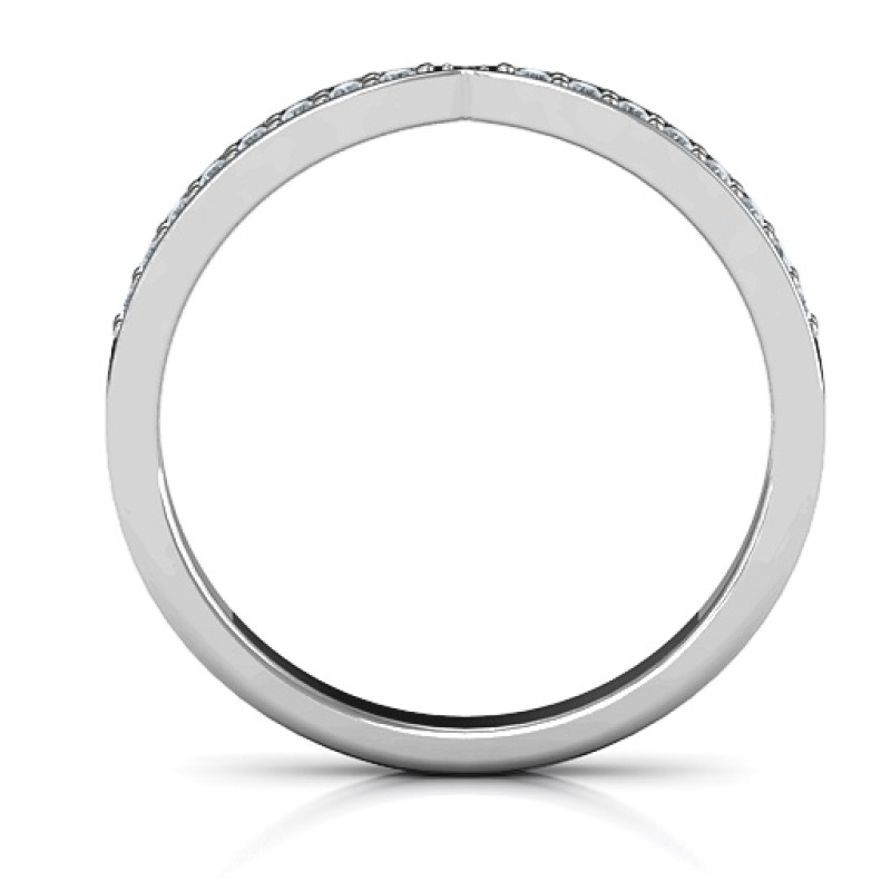 Sparkling Skitip Band product view Sparkling Skitip Band personalised ring product view