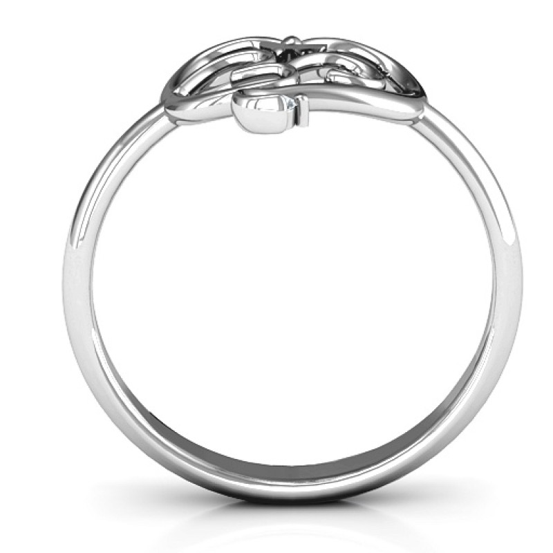Spiritual Heart Om Ring Spiritual Heart Om Ring with heart-shaped Om symbol design