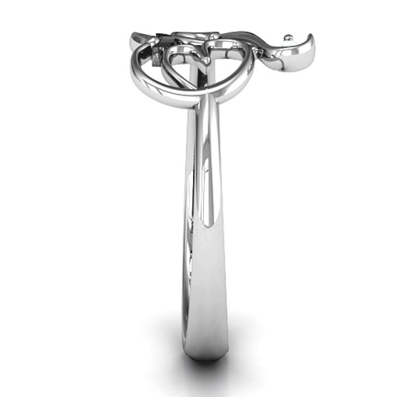 Spiritual Heart Om Ring Spiritual Heart Om Ring with heart-shaped Om symbol design
