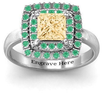 Splendid Double Halo Princess Ring Splendid Double Halo Princess Ring