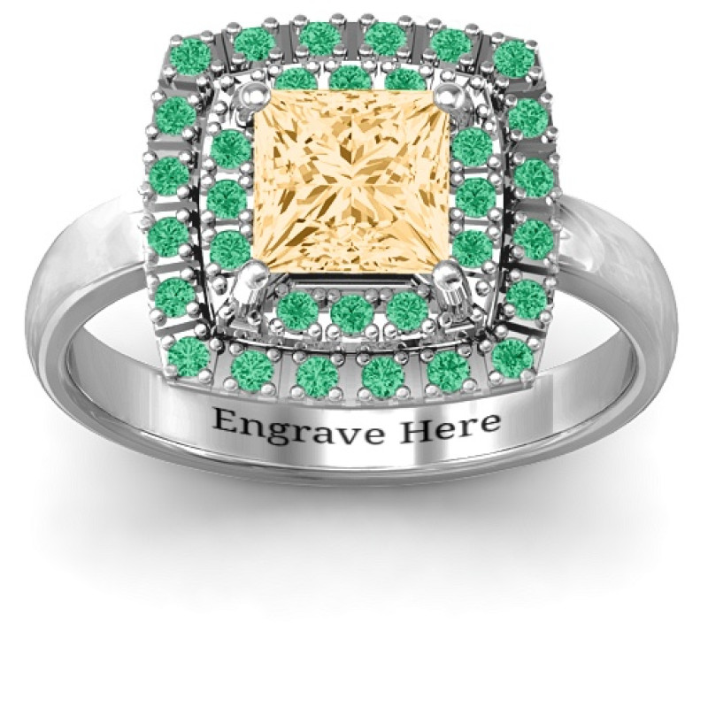 Splendid Double Halo Princess Ring product view