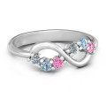 Split Infinity Ring Split Infinity Ring with infinity symbol and stone settings