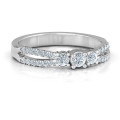 Split Shank Past, Present and Future Ring Split shank past, present and future promise ring