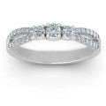 Split Shank Past, Present and Future Ring Split shank past, present and future promise ring