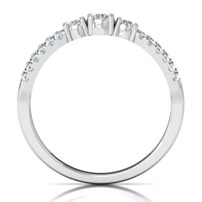 Split Shank Past, Present and Future Ring Split shank past, present and future promise ring