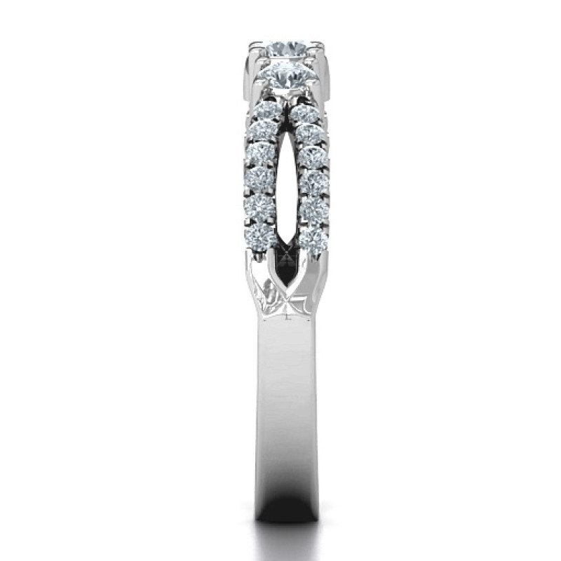 Split Shank Past, Present and Future Ring Split shank past, present and future promise ring
