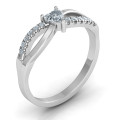 Split Shank Heart Promise Ring - Product View Split shank heart promise ring product view