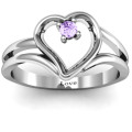 Split Shank Heart Ring - Product View Split shank heart ring product view