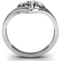 Split Shank Heart Ring - Side View Split shank heart ring side view