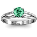 Split Shank Solitaire Ring View Split shank solitaire ring product view