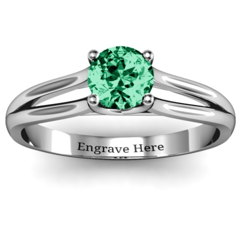 Split Shank Solitaire Ring View Split shank solitaire ring product view