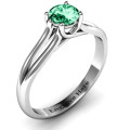 Split Shank Solitaire Ring Detail Split shank solitaire ring detail view